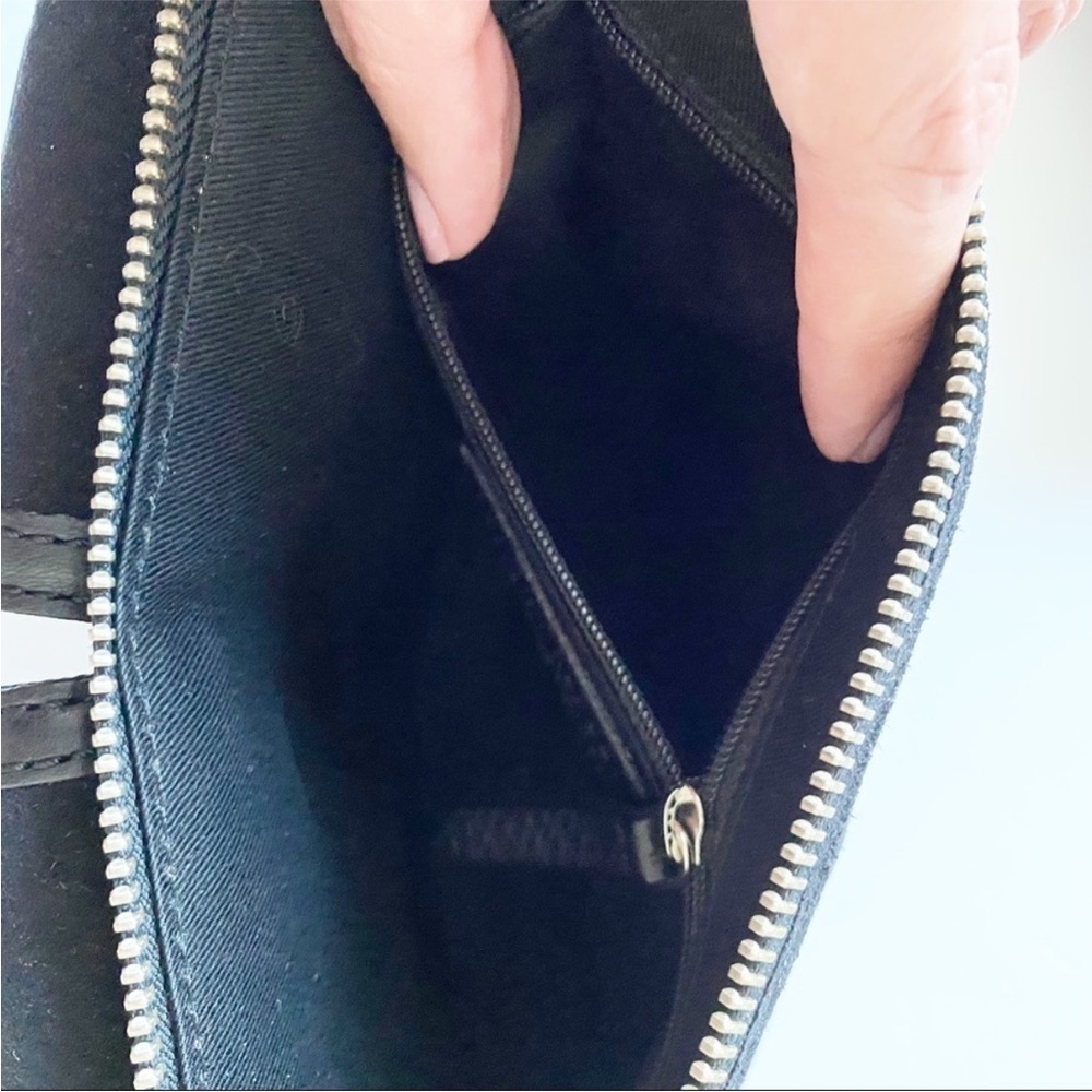 NWT Banana Republic Black Suede Purse Handbag with Silver Details Front Pockets - Picture 9 of 15